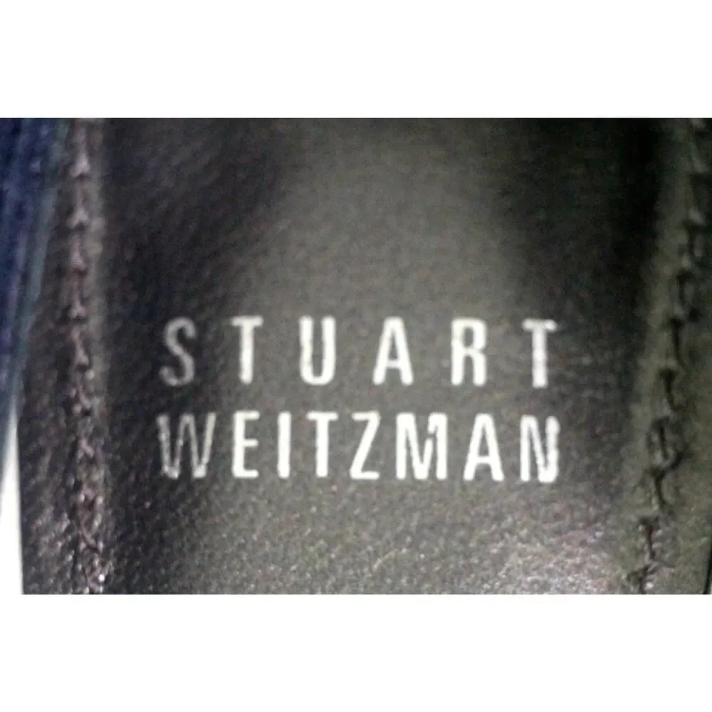Stuart Weitzman BLUE REAL LEATHER SUEDE POINTED HIGH HEEL CLASSIC PUMP SHOES 8.5